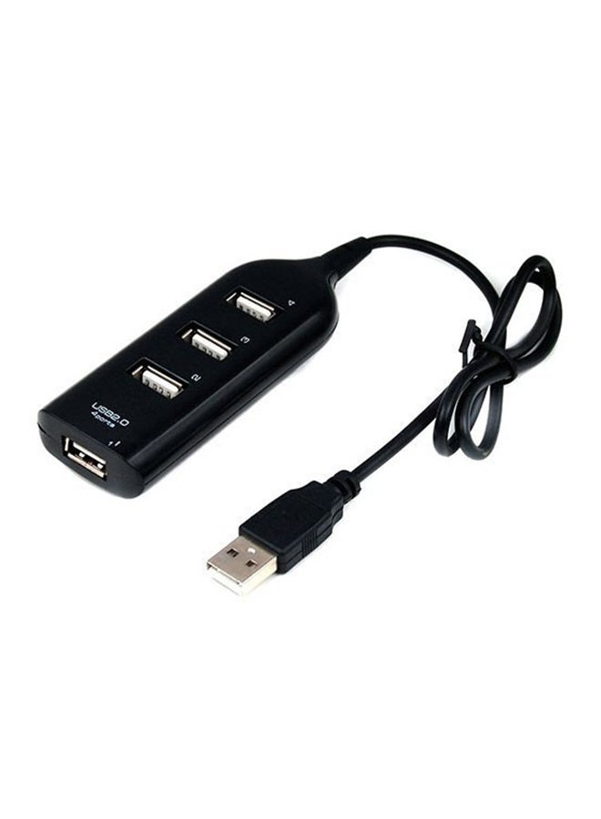 Generic 4-Port USB High Speed Hub Adapter black  - Image 1