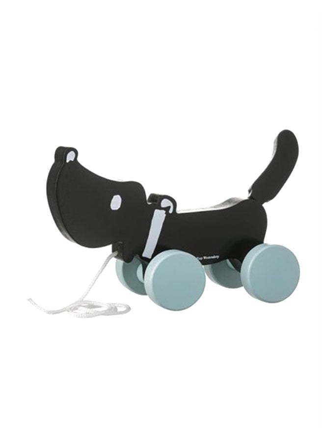 Hema Wooden Tow Toy Takkie The Dog 21.5 x 12.5cm  - Image 1