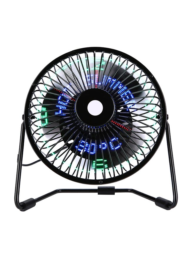 مروحة مكتب محمولة بإضاءة ليد LED H33040 أسود - Image 1
