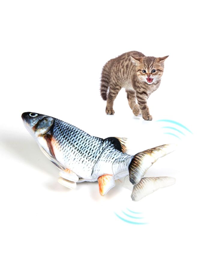 دمية كهربائية محشوة بتصميم واقعي على شكل سمكة متعدد الألوان 28 x 5 x 14سم - Image 3