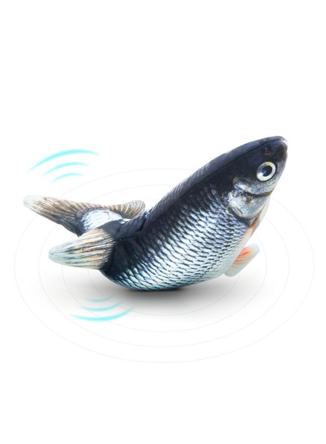 دمية كهربائية محشوة بتصميم واقعي على شكل سمكة متعدد الألوان 28 x 5 x 14سم - Image 4