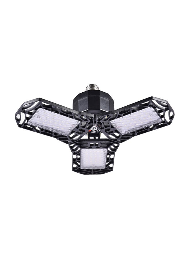 مصباح LED مناسب للمرآب قابل للطي أسود/ أبيض 27 x 12 x 27سم - Image 1