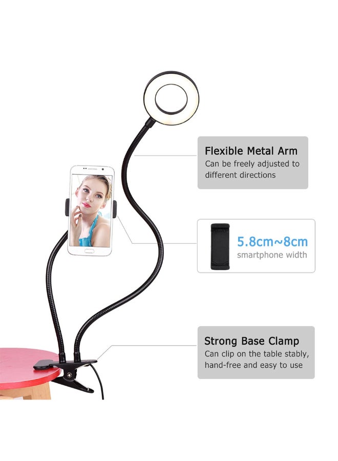 حلقة إضاءة لصور السيلفي أسود 20 x 8 x 16سم - Image 2