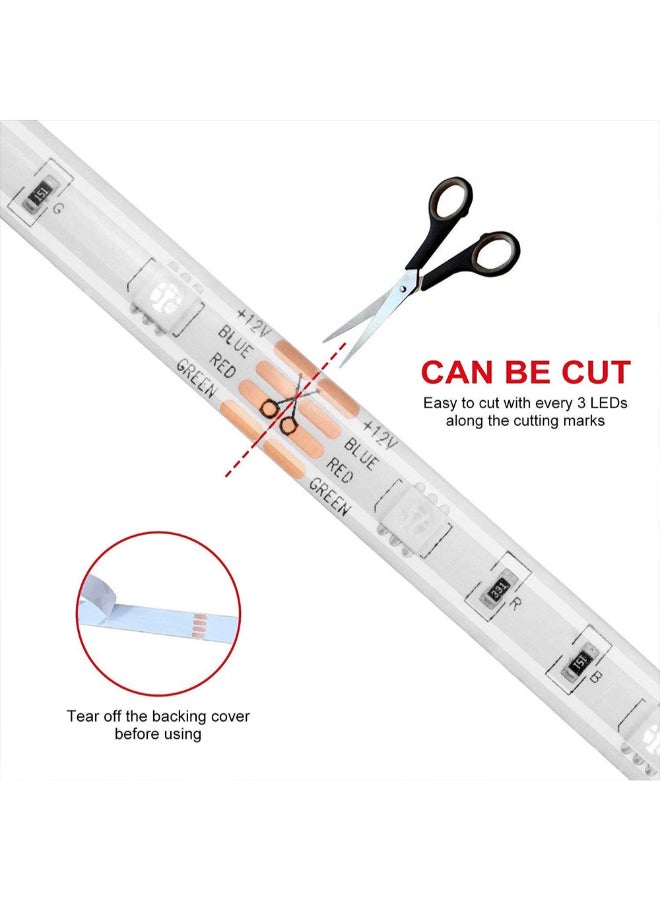 طقم شريط إنارة LED متعدد الألوان 5متر - Image 4