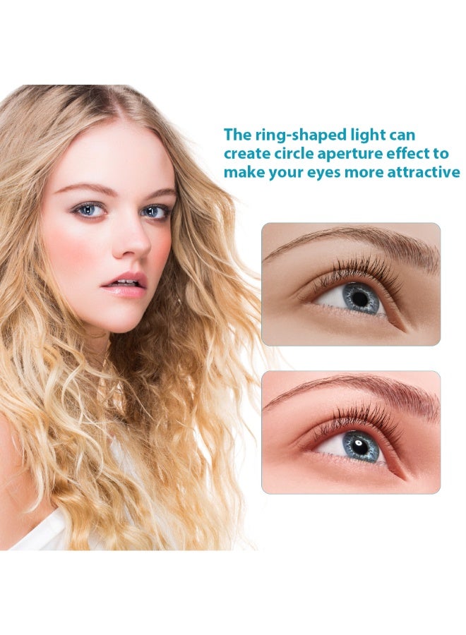 حلقة إضاءة LED للمكتب بدرجة ضوء قابلة للضبط أسود/ أبيض 10.2بوصة - Image 2