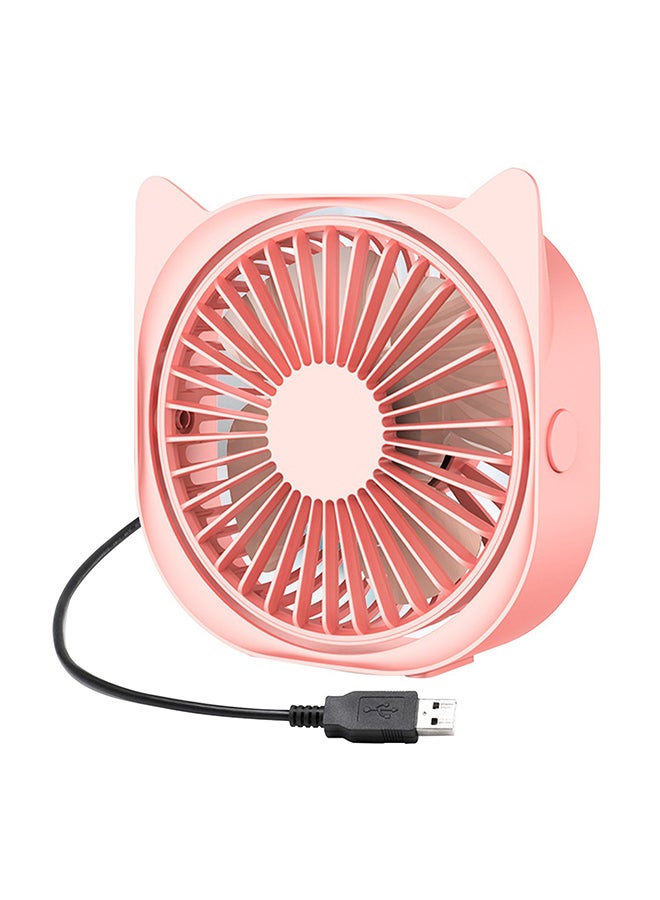 مروحة مكتب صغيرة محمولة بمنفذ USB 2.5 W H32884P وردي