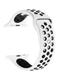 Silicone Watch Bracelet For Apple Watch Series 1 / 2 / 3 / 4 Light Grey / Black