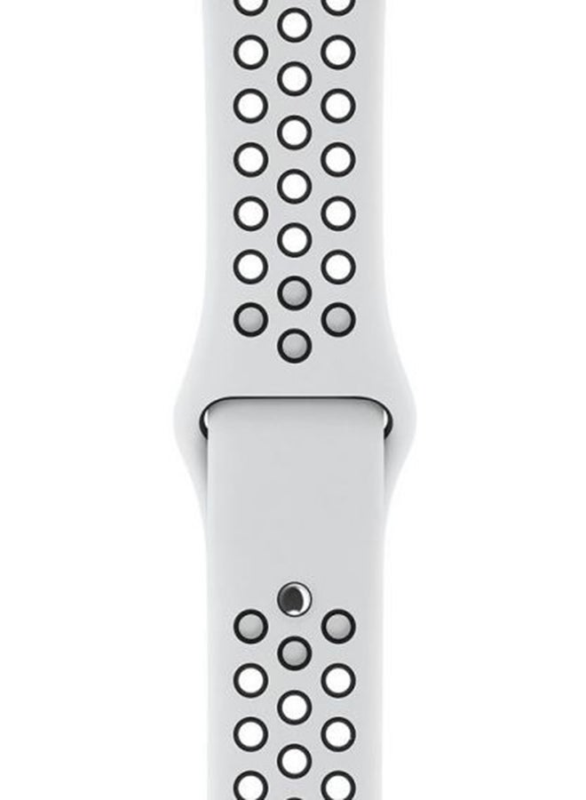 Liger - Silicone Watch Bracelet For Apple Watch Series 1 / 2 / 3 / 4 Light Grey / Black - Image 1