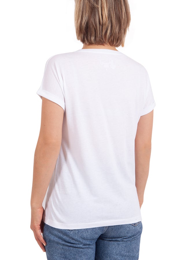 Biggdesign The Girl With Lighthouse Short Sleeve T-Shirt White/Blue/Red  - Image 2