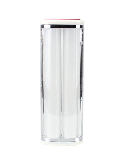 Rechargeable Emergency Lantern  Bright LED Light with Charge Indicator and Builtin Battery  Solar Charge Function  Overcharge Protection  With Continuous Working Time 3 Hours SEL-719 Clear/Silver