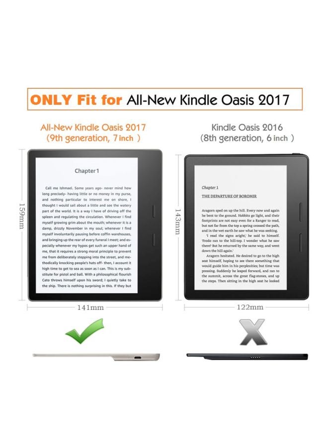 Generic - Flip Cover For Kindle Oasis 10th Generation (2018) Black - Image 1