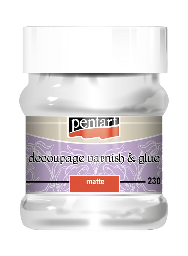 بينتارت طلاء وغراء غير لامع ديكوباج شفاف