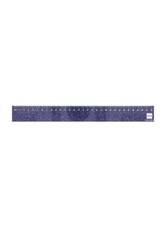 Hema Plastic Glitter Ruler Navy 