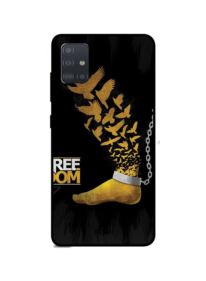 Protective Case Cover for Samsung Galaxy A51 Black/Yellow