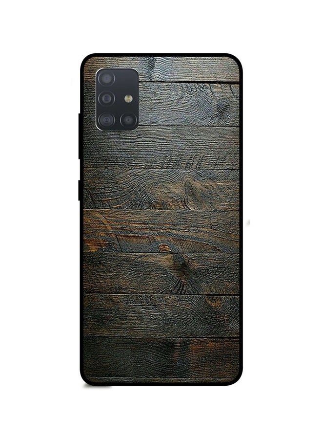 غطاء حماية واق لهاتف سامسونج جالاكسي A51 نمط بشكل خشب قديم