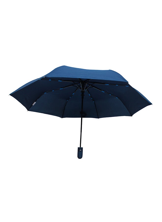 Hello 3-Fold Automatic Open Waterproof Umbrella Blue - Image 1