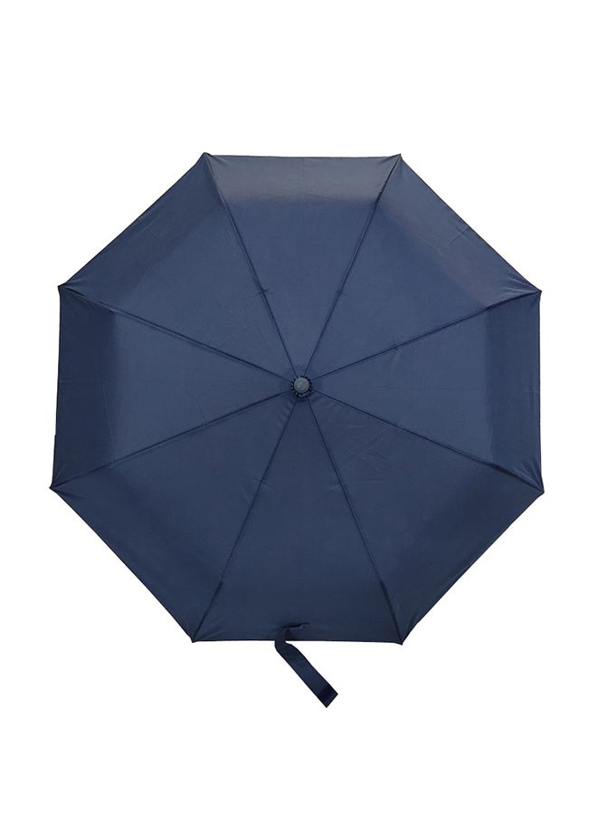 Hello 3-Fold Automatic Open Waterproof Umbrella Blue - Image 2