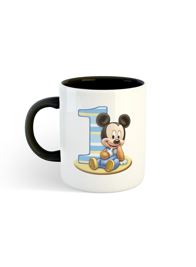 Mickey Mouse Printed Mug White/Black