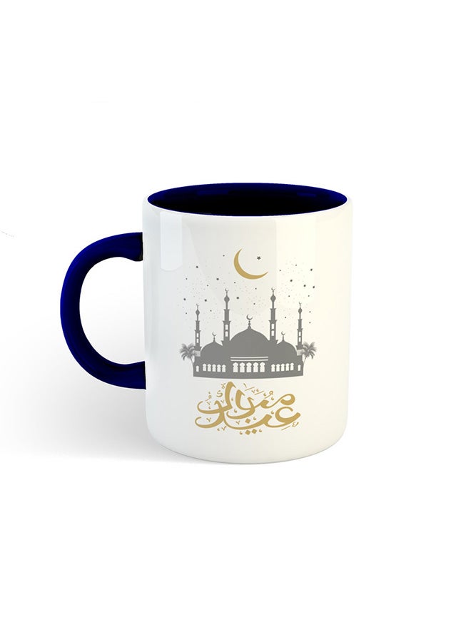 Eid Mubarak Printed Mug White/Navy