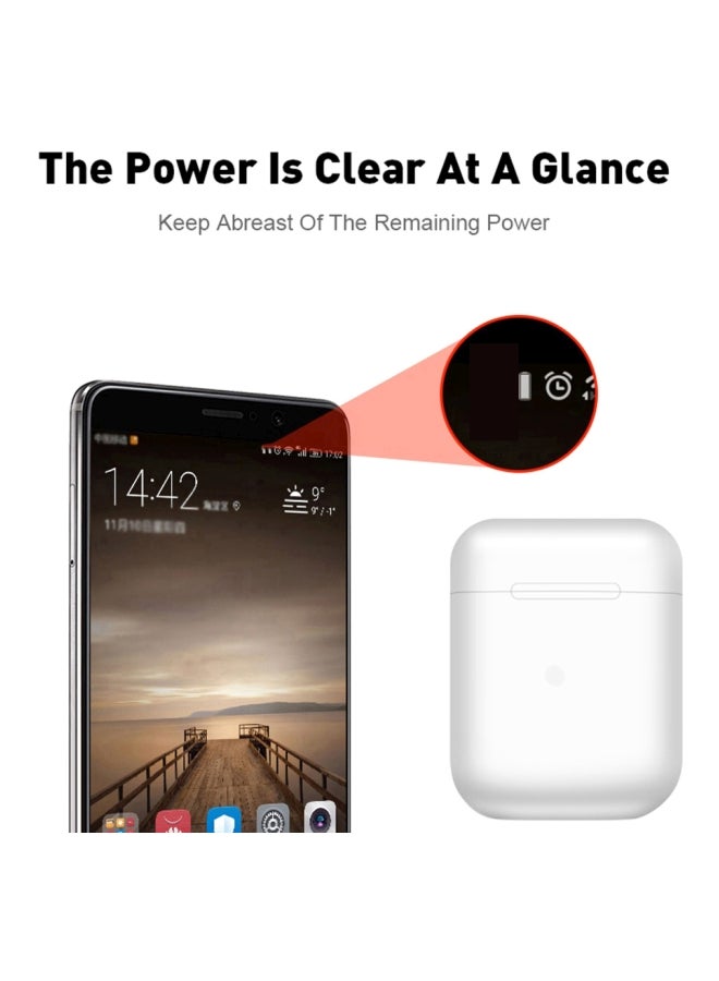 Generic - i12 TWS Bluetooth In-Ear Earphones With Charging Case White - Image 1
