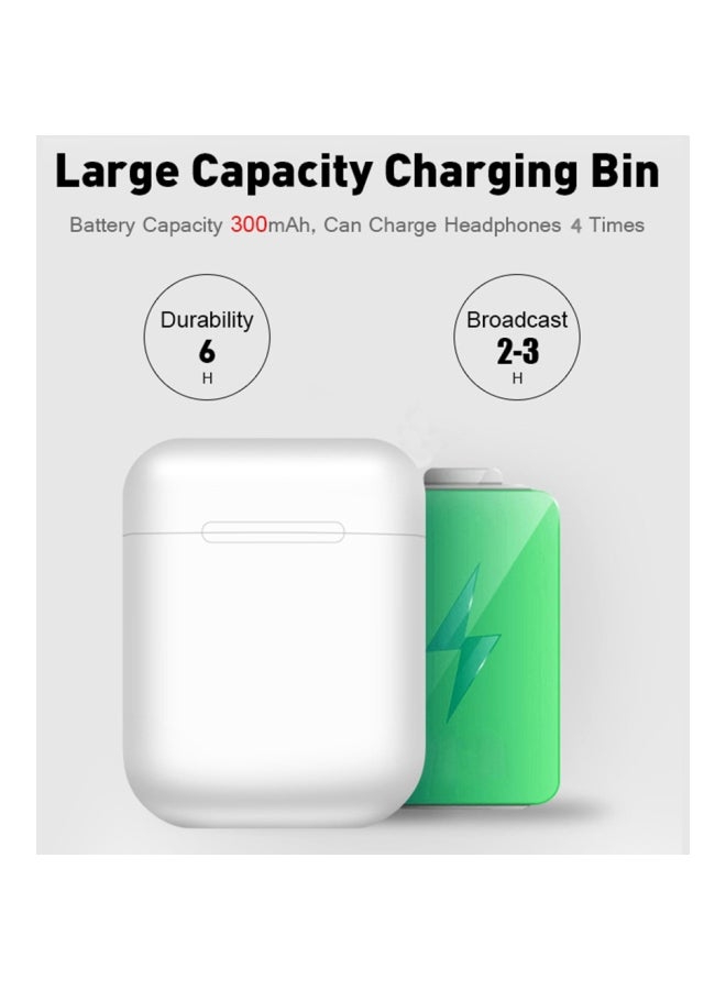 Generic - i12 TWS Bluetooth In-Ear Earphones With Charging Case White - Image 1