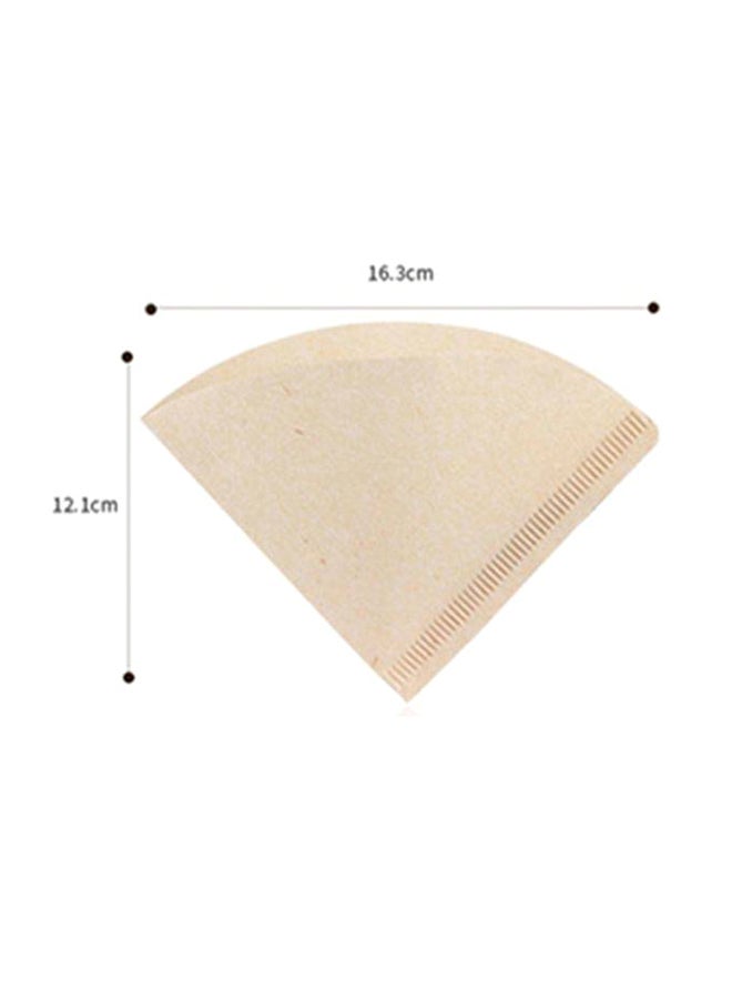 Viden 100-Piece Unbleached Disposable Coffee Filter Paper Beige 13.4x10.2centimeter  - Image 4