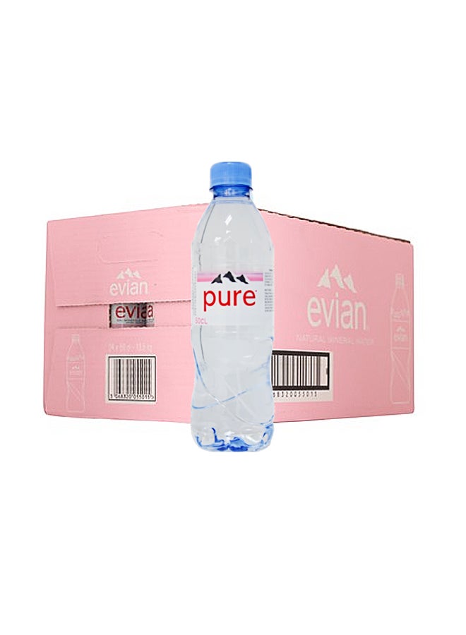 Evian - Natural Mineral Water 500ml Pack of 24 - Image 1