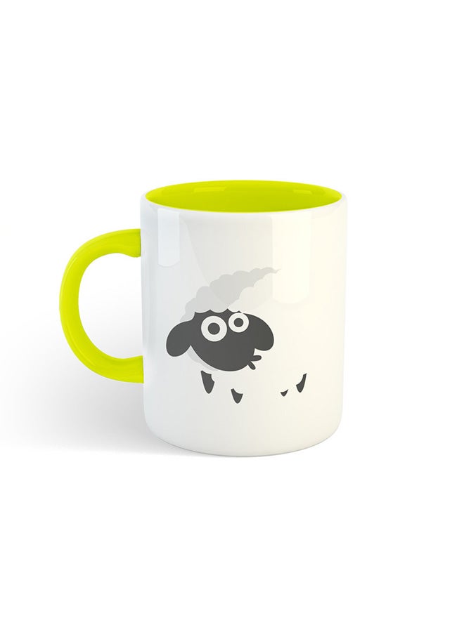 Eid Al-Adha Sheep Printed Mug White/Yellow