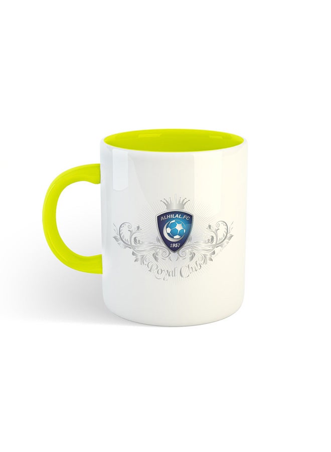 Sport Club H Printed Mug White/Yellow