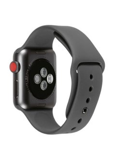 porodo Replacement Silicone Band For Apple Smartwatch 42/44mm Black  - Image 2