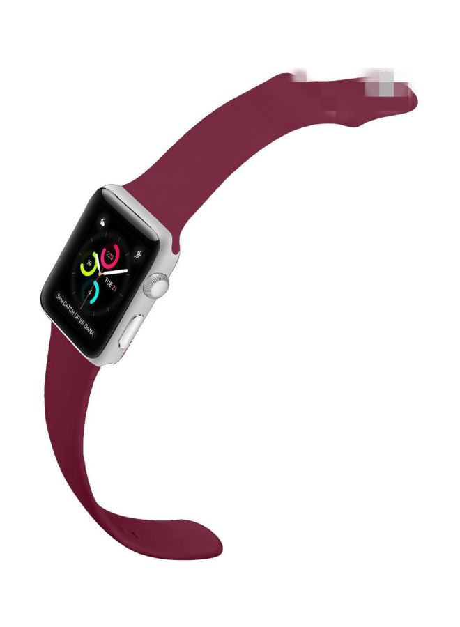 Generic - Replacement Band For Apple Watch Series 1/2/3 42 mm Wine - Image 1