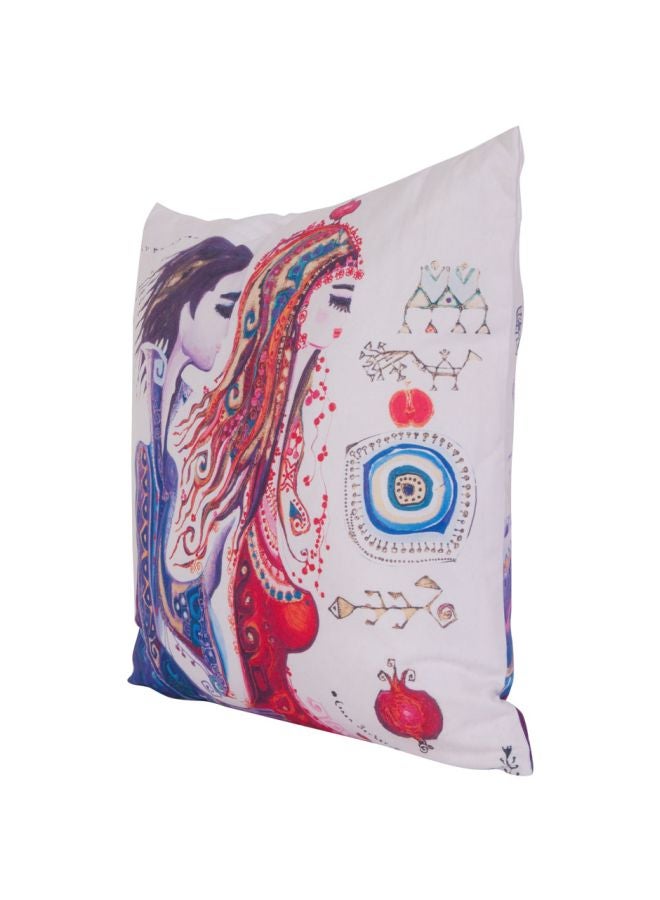 Biggdesign Printed Decorative Pillow White/Blue/Red 40x40cm - Image 2