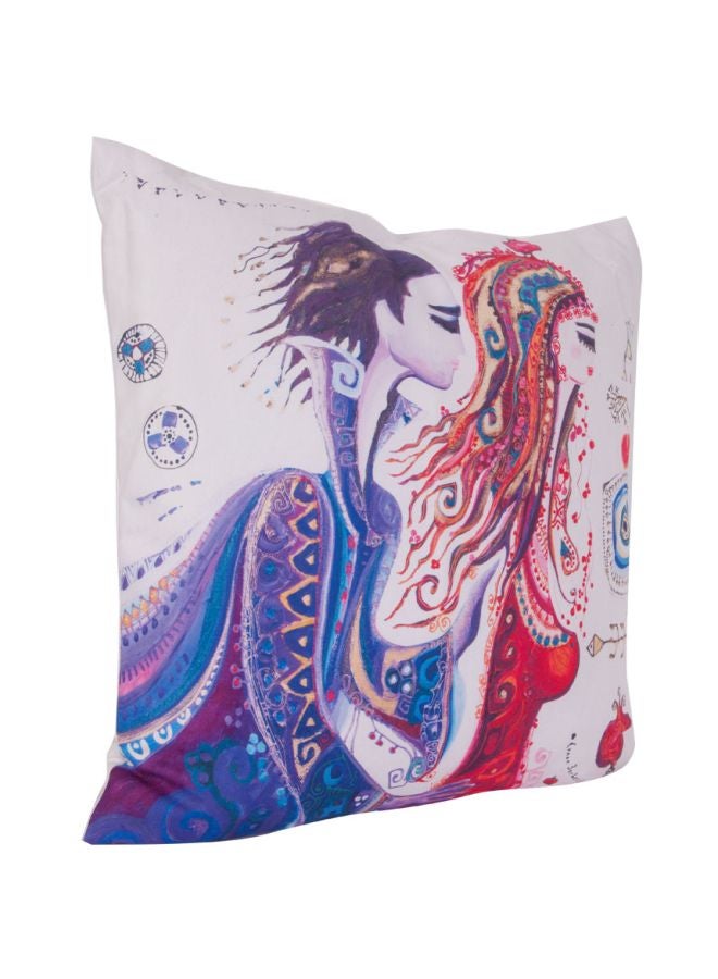 Biggdesign Printed Decorative Pillow White/Blue/Red 40x40cm - Image 3