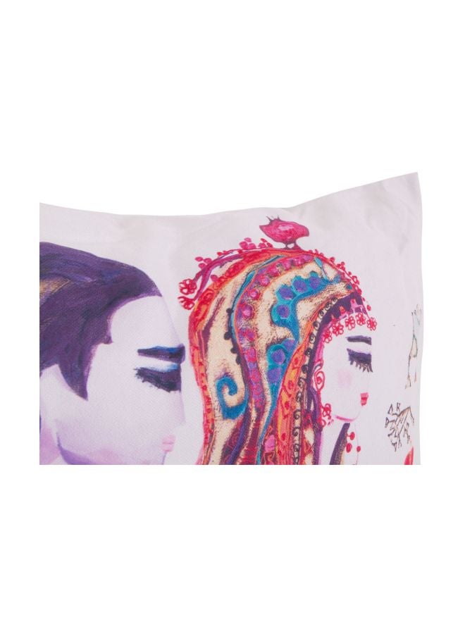 Biggdesign Printed Decorative Pillow White/Blue/Red 40x40cm - Image 4