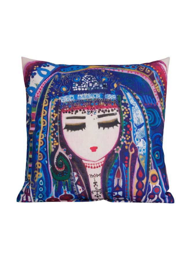 بيج ديزاين وسادة زينة بتصميم مافي سو أزرق/أحمر/أبيض 40x40سم  - Image 1
