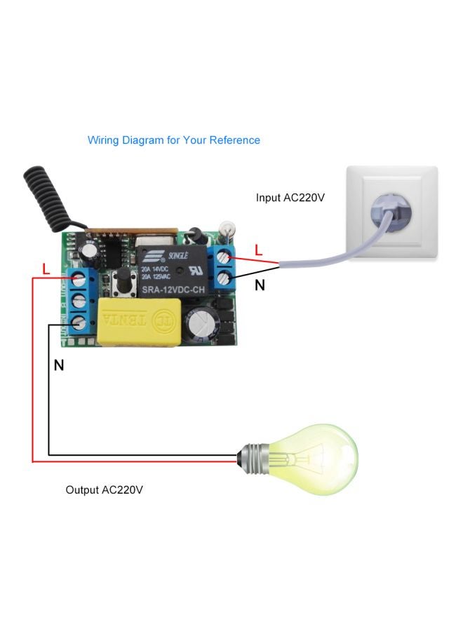Wireless Remote Control Switch White - Image 2