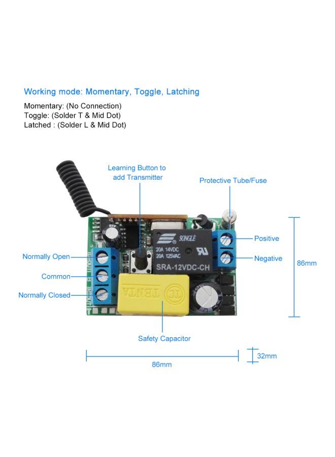 Wireless Remote Control Switch White - Image 4
