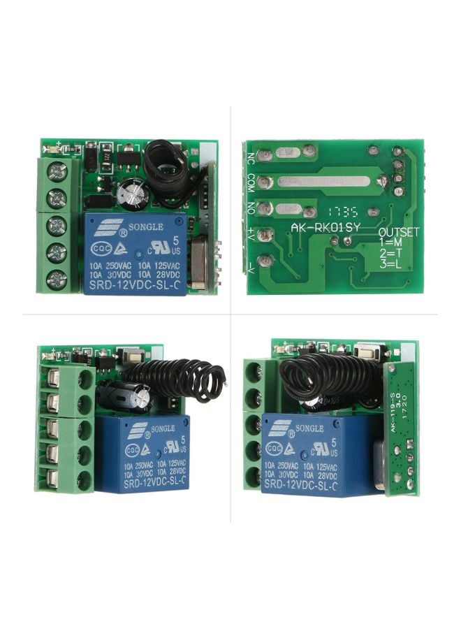 Wireless Remote Control Switch Module With RF Transmitter Remote Control Black - Image 2