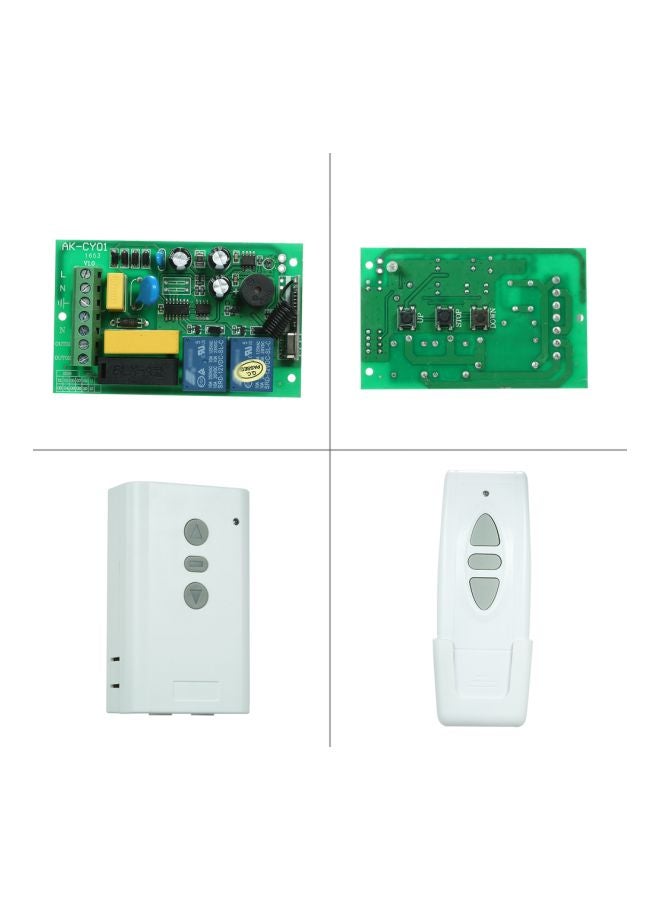 3-Piece RF Wireless Remote Control And Switch System Set White/Grey - Image 2