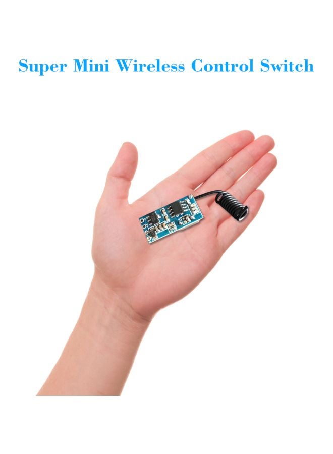 Generic 2-Piece Rf Wireless Remote Control And Switch Set Black/Silver/Blue  - Image 3