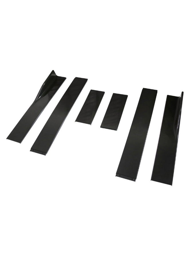 Generic 6-Piece Splitters Diffuser Lips Side Skirt Set 