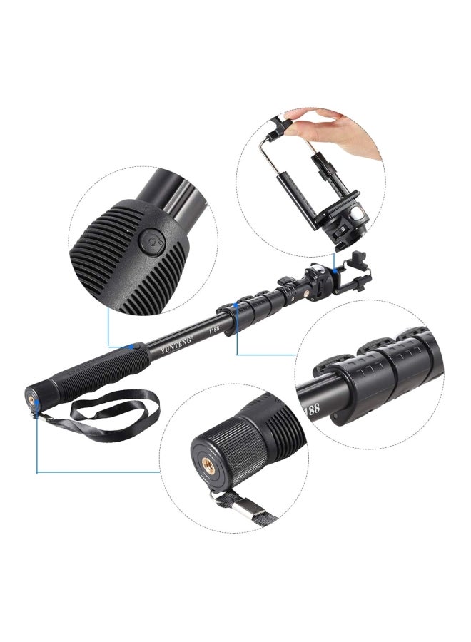 Yunteng - Extendable Monopod Selfie Stick For Apple iPhone 11 Pro Black - Image 1