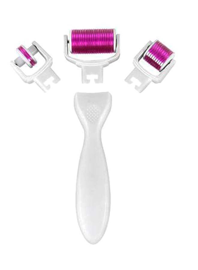 3-In-1 Micro Needles Derma Roller White/Purple