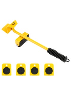 Generic 5-Piece Furniture Lifter And Slider Tool Set Yellow/Black  - Image 1