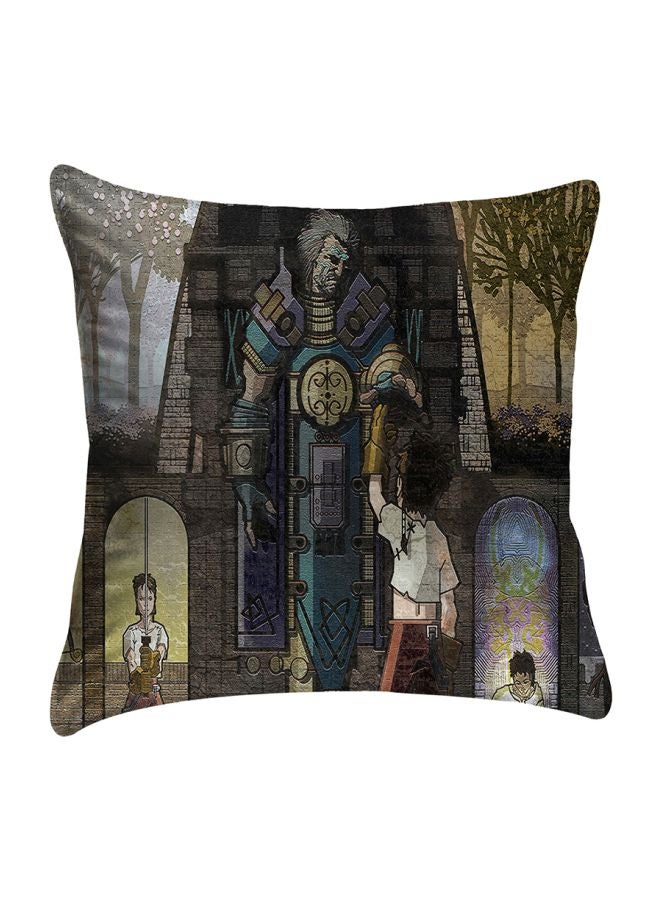Printed  Cushion Cover Polyester Multicolour 40x40cm