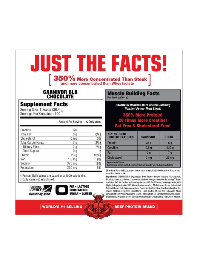 MUSCLEMEDS Carnivor Chocolate Flavour Dietary Supplement  - Image 5