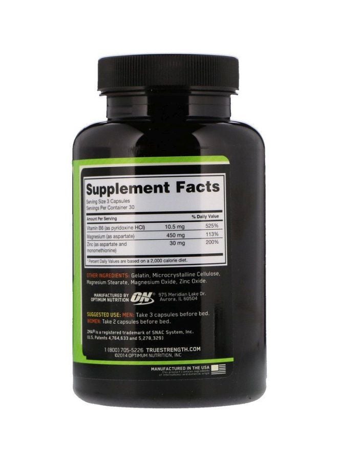 Optimum Nutrition ZMA Vitamin And Mineral Diatery Supplement - 90 Capsules  - Image 2