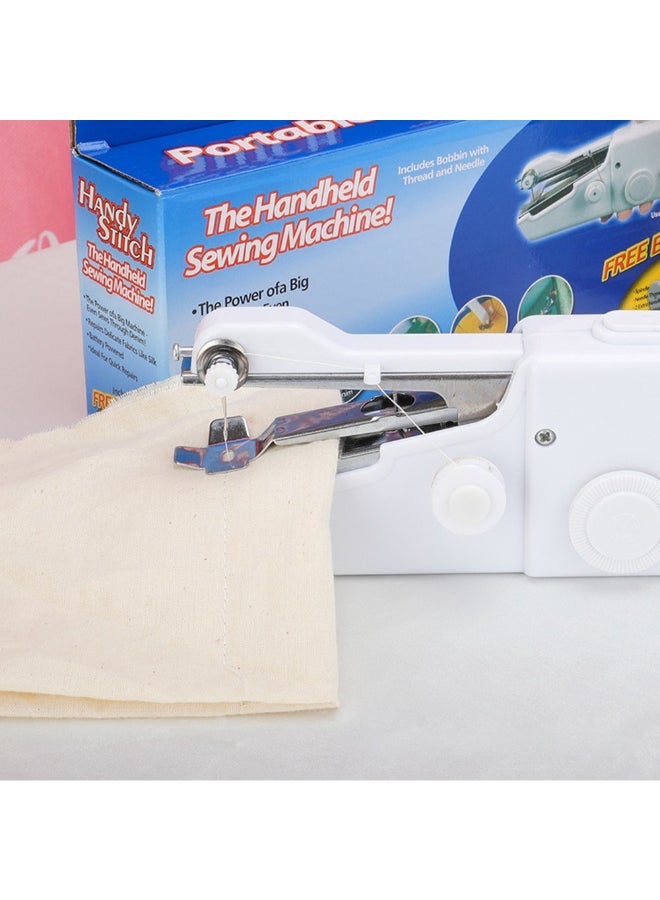 Portable And Cordless Mini Handheld Sewing Machine White 25cm  - Image 4