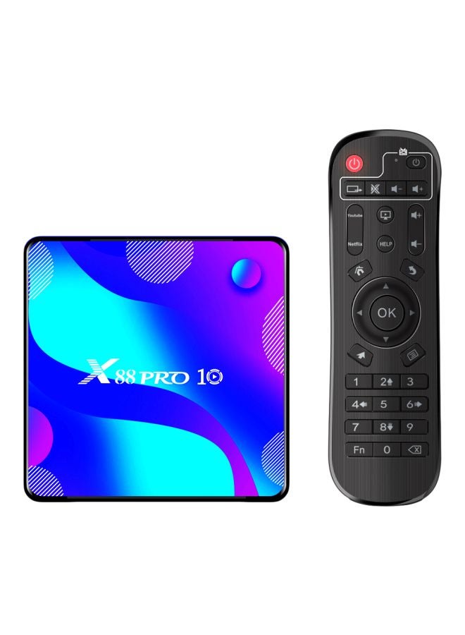 X88 Pro 10 Smart TV Box V7611UK-64G Black/Blue/Purple - Image 1
