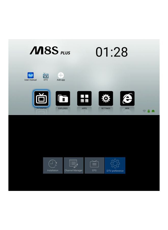 Generic - M8S Plus Android Smart TV Set-Top Box - UK Plug V7620UK Black - Image 1